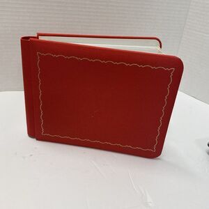 Memories Forever 5 X 7 Album Red Scrapbook 10 Pages Gold Embossed Border Damage